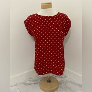 vince camuto polka dot top